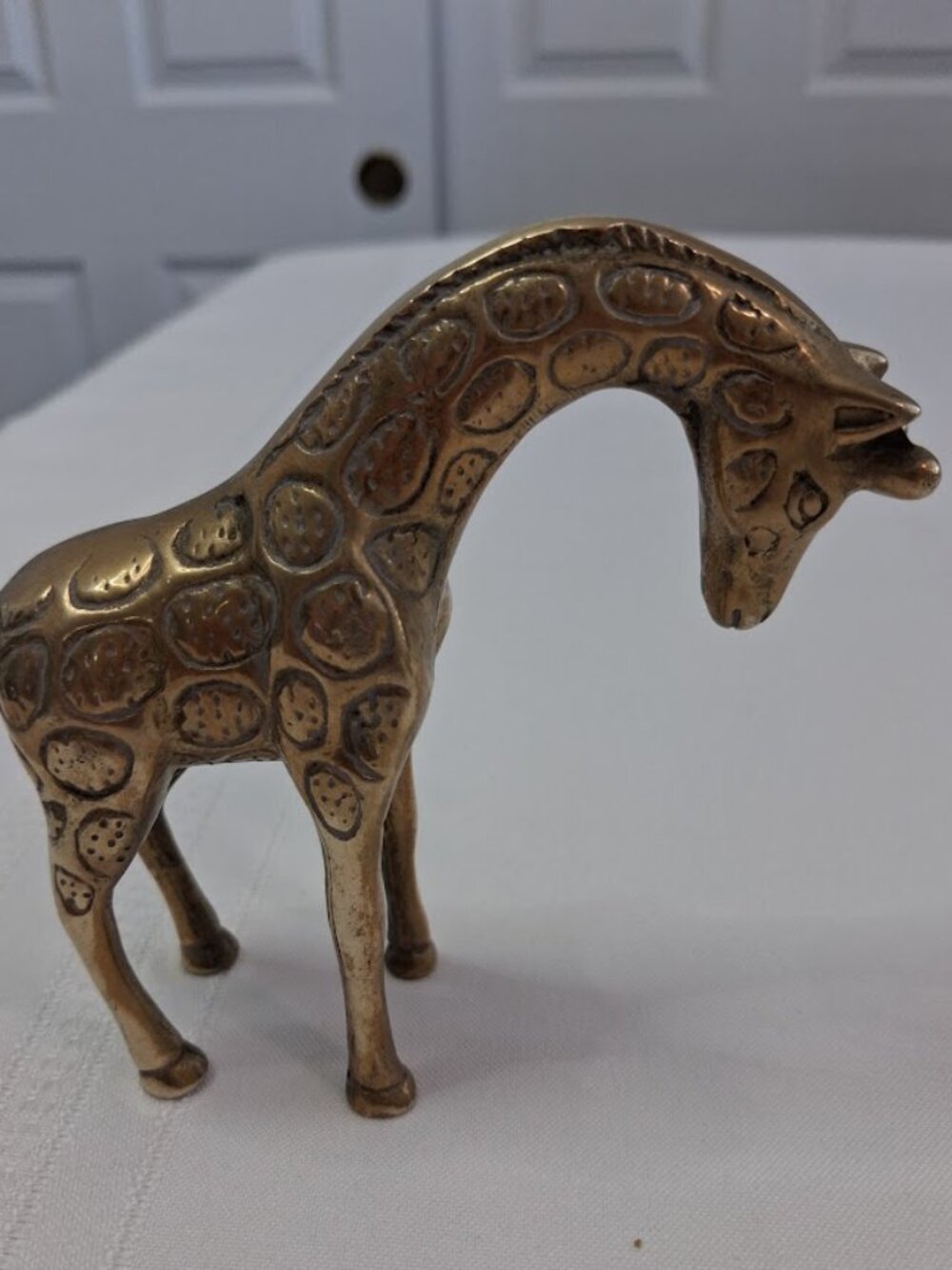 Vintage Small Brass Giraffe Figurine